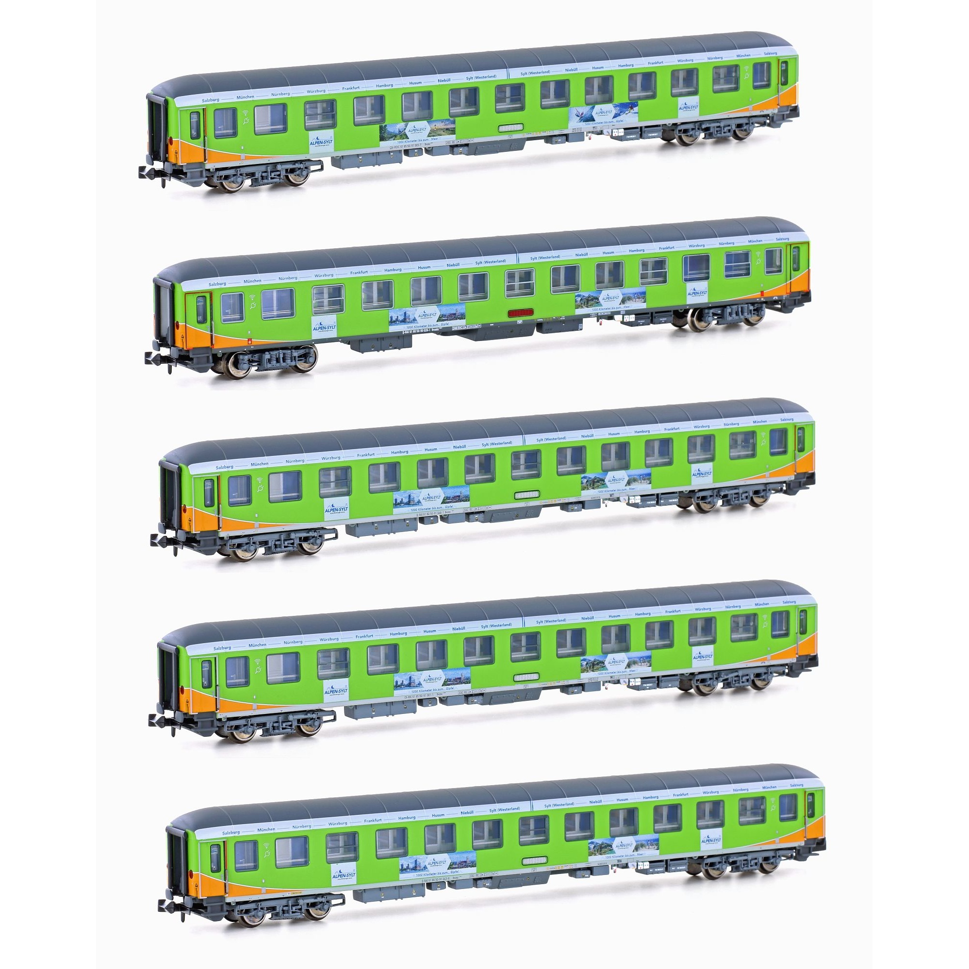 Alpen-Sylt-Express 5 vogne. 4x Bvcmz248.5 1x Bvxmbz249.1 Ep.VI