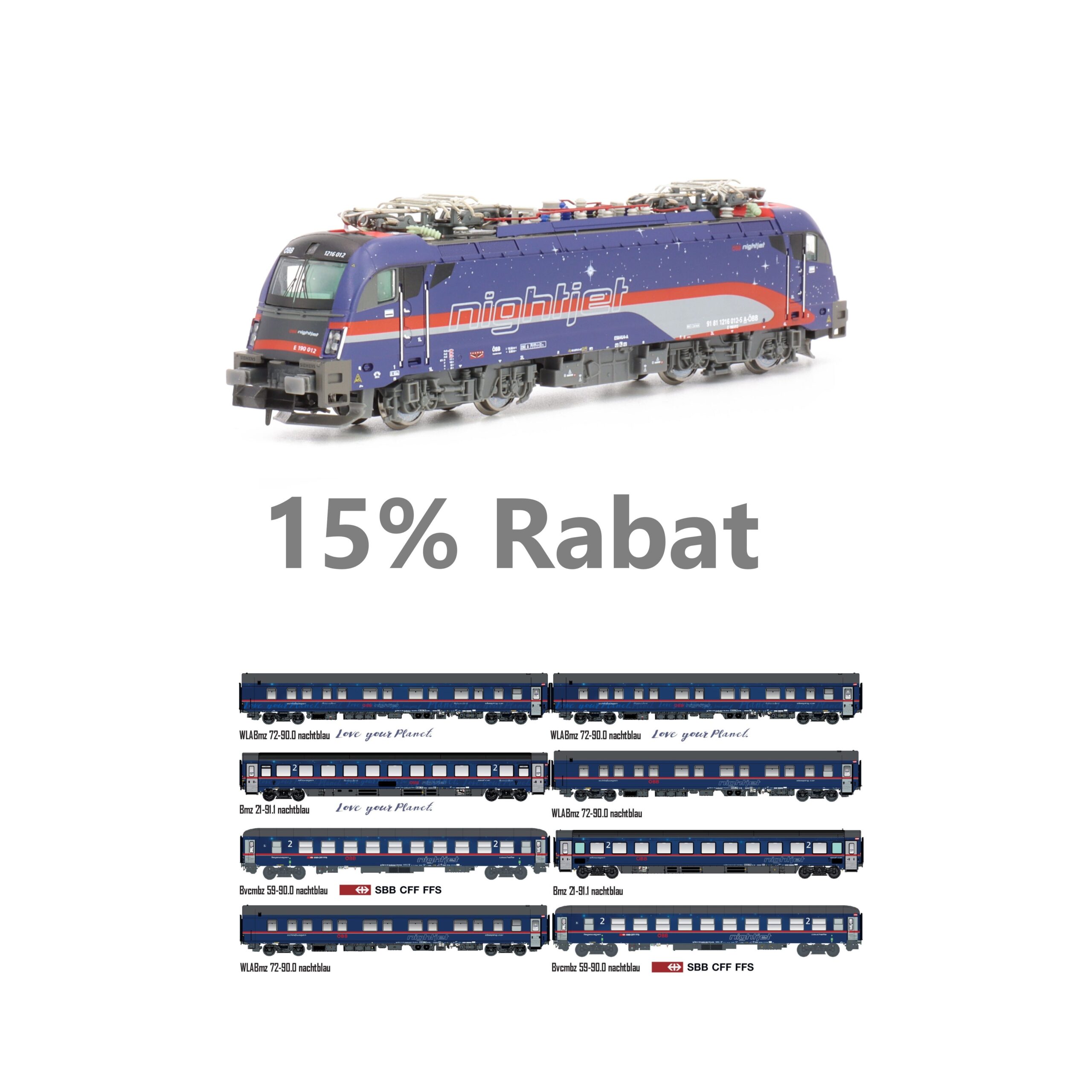 Passagervogn Sæt - Nightjet